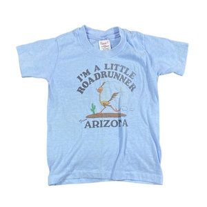 Vintage 80s Roadrunner Kids T-Shirt Youth Small 6-8 Arizona Stedman ACME Cartoon